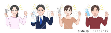 環境問題を考える4人の男女 87365745