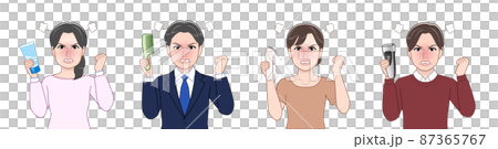 美容を意識している4人の男女 美容を意識している4人の男女 87365767