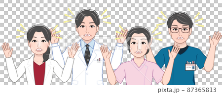 高級衛生工作者的男性和女性 87365813