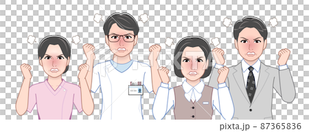 医療スタッフの4人の男女 87365836
