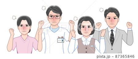 医療スタッフの4人の男女 87365846