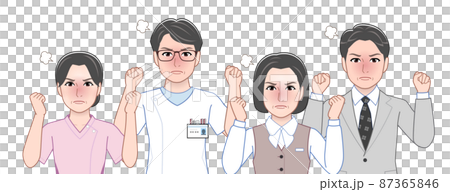 医療スタッフの4人の男女 87365846