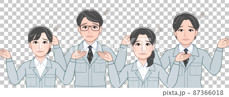 穿著工作服工作的人 穿著工作服工作的人 87366018