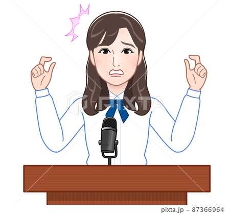 高校生がスピーチをしている様子 高校生がスピーチをしている様子 87366964