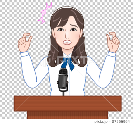 A high school student giving a speech A high school student giving a speech 87366964