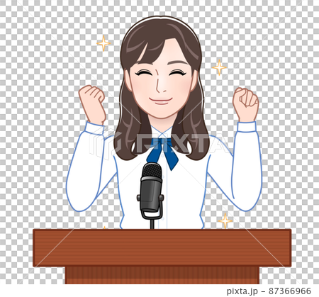 A high school student giving a speech A high school student giving a speech 87366966