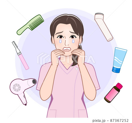 医療系の女性と美容ケア 87367252