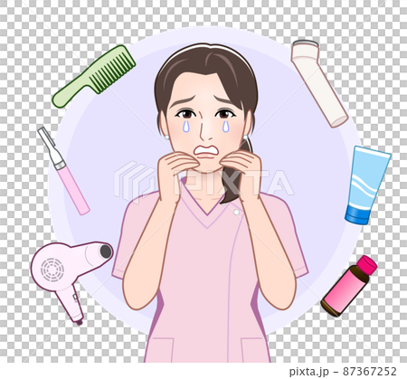 医療系の女性と美容ケア 87367252