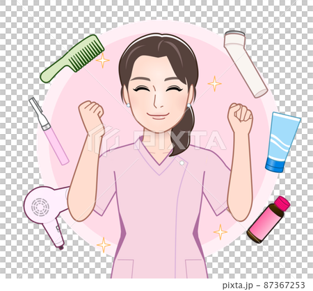 医療系の女性と美容ケア 87367253