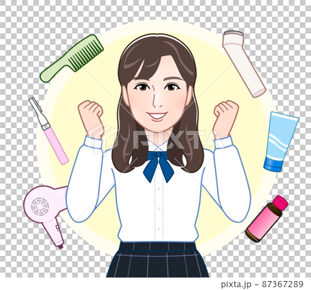 年輕女性和美容護理產品 年輕女性和美容護理產品 87367289