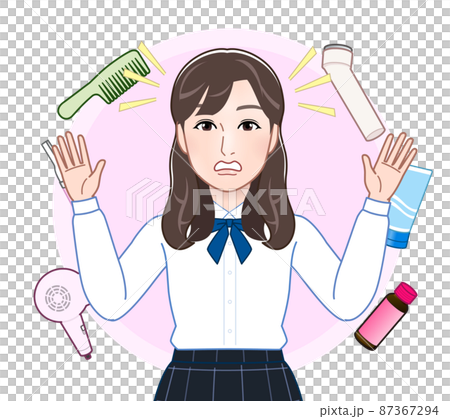年輕女性和美容護理產品 87367294