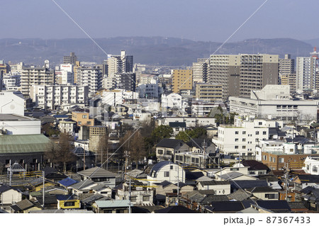 倉敷市街地 倉敷市立美術館と倉敷市芸文館 岡山県倉敷市 倉敷市街地 倉敷市立美術館と倉敷市芸文館 岡山県倉敷市 87367433