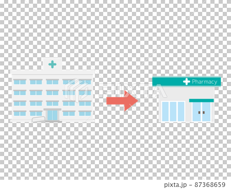 病院　薬局　イラスト　素材 87368659