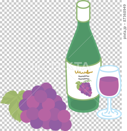 赤ワインとブドウ 87368949