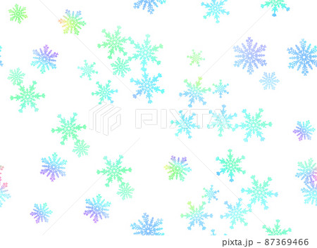 カラフルな雪のシームレスパターン 87369466