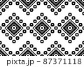 Geometric ethnic oriental seamless pattern traditional Design for background,carpet,wallpaper.clothing,wrapping,Batik fabric,Vector illustration.embroidery style - Sadu, sadou, sadow or sado 87371118