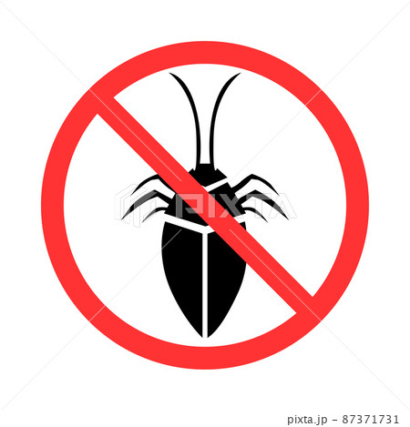 No cockroach, no beetle icon 87371731