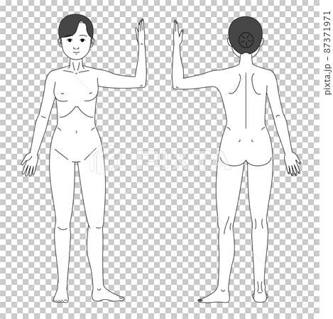 Human figure with left hand raised and left leg spread 87371971