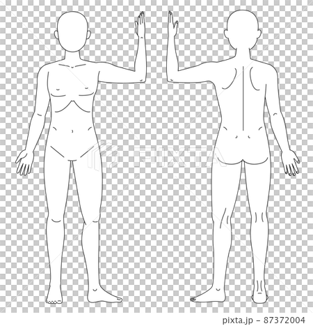 左手舉起左腿張開的人形 左手舉起左腿張開的人形 87372004