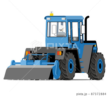 ロータリー耕うん機、トラクター、リヤ、イラスト ロータリー耕うん機、トラクター、リヤ、イラスト 87372884
