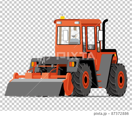 Rotary tiller, tractor, rear, illustration Rotary tiller, tractor, rear, illustration 87372886