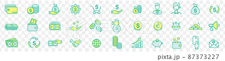line icon of Vector business and finance line icon of Vector business and finance 87373227