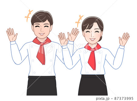 レストランで働く人 87373995