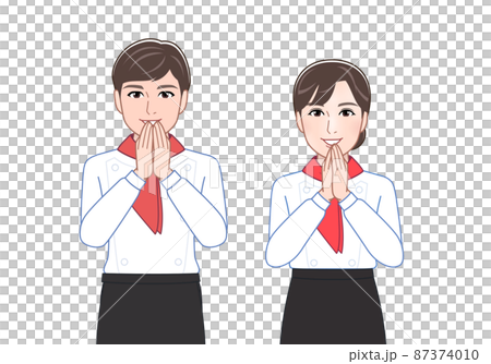 レストランで働く人 87374010