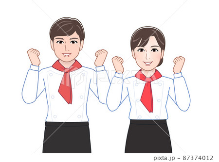 レストランで働く人 87374012