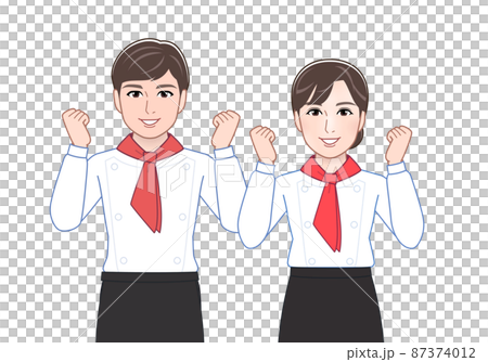 レストランで働く人 87374012