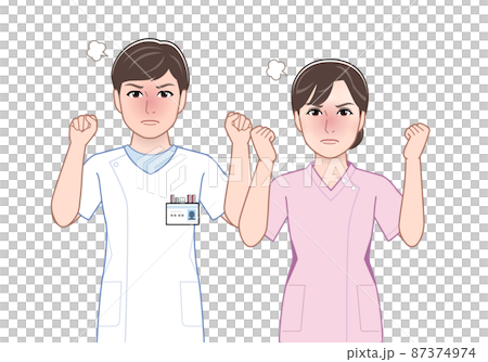 若い研修中の医療スタッフ 87374974