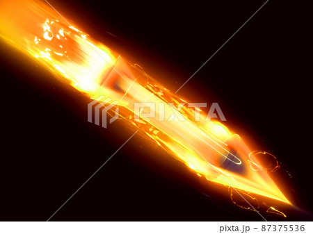 発射されたロケットミサイルのイラストのイラスト素材