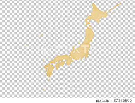 日本地図 地図 アンティーク風 87376660