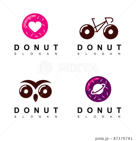 Love Donuts Logo Design Template Love Donuts Logo Design Template 87376781