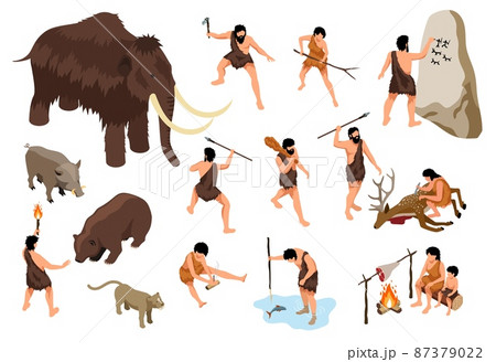 Isometric Primitive People Set 87379022