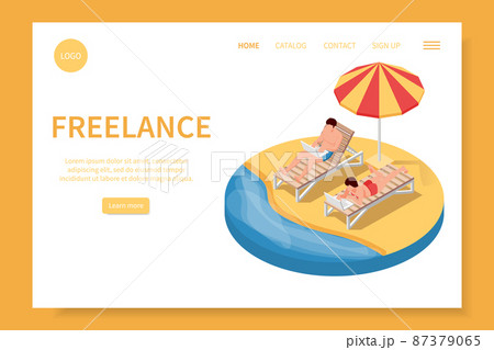 Beach Freelance Landing Page 87379065