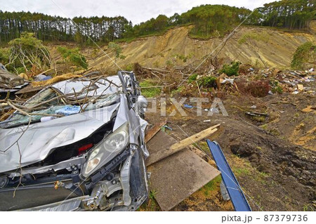 北海道胆振東部地震の被災地・厚真町 87379736