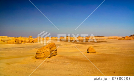 Nature sculpture in Wadi Al-Hitan aka Whales Valley in Egypt Nature sculpture in Wadi Al-Hitan aka Whales Valley in Egypt 87380503