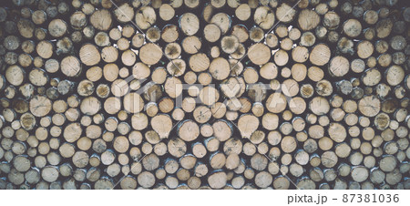 Stack of tree trunks. Texture background Stack of tree trunks. Texture background 87381036
