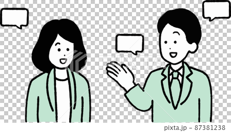 正在交談的商務人士的插圖 正在交談的商務人士的插圖 87381238