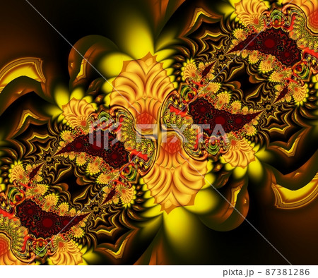 Computer generated abstract colorful fractal artwork 87381286