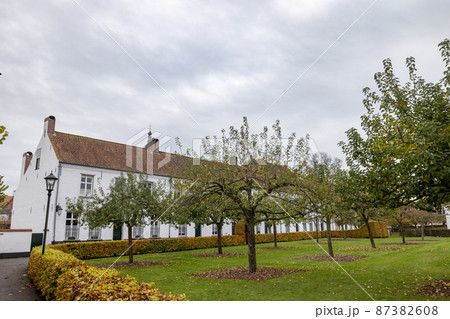 Hoogstraten, Belgium, 11 november 2021, UNESCO listed Beguinage of Hoogstraten, Belgium. The 87382608