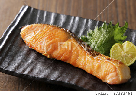 焼いた塩銀鮭 87383461