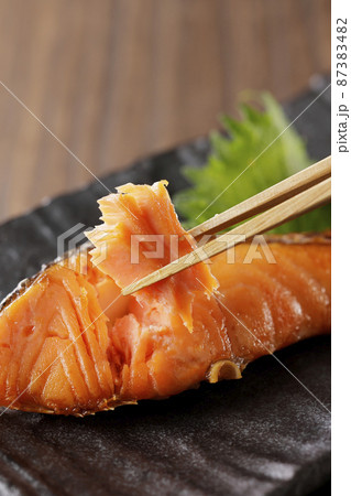 焼いた塩銀鮭 87383482