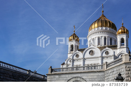 view of the Cathedral of Christ the Savior in Moscow 87383719