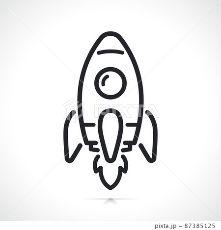 rocket or space ship icon 87385125