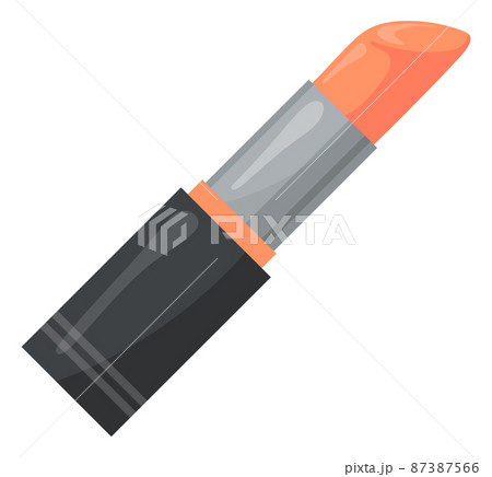 Cartoon lipstick icon. Makeup symbol. Decorative cosmetic sign 87387566