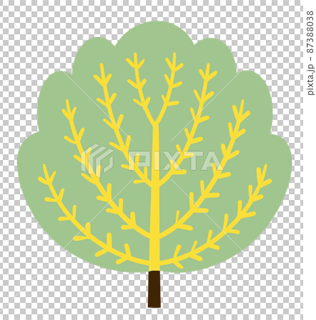 簡單而扁平的樹圖 簡單而扁平的樹圖 87388038