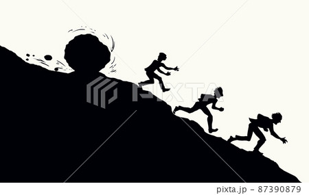 Vector drawing sketch of fanny comic situation 87390879