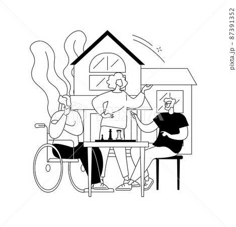 Communities for older people abstract concept vector illustration. Communities for older people abstract concept vector illustration. 87391352